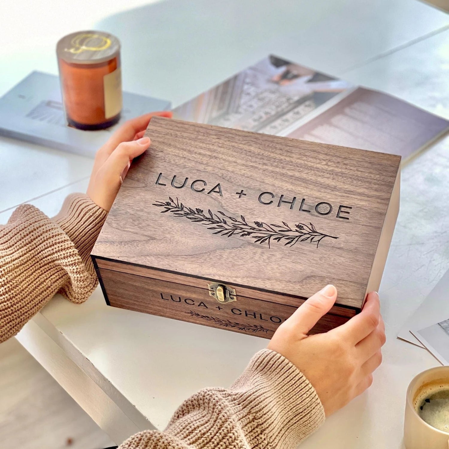 Personalized Wooden Love & Wedding Gift Box