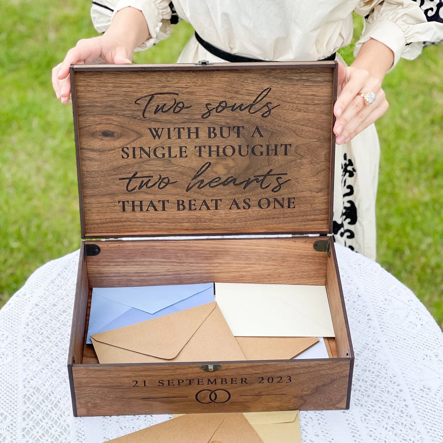 Wedding Card Box β Personalized Wood