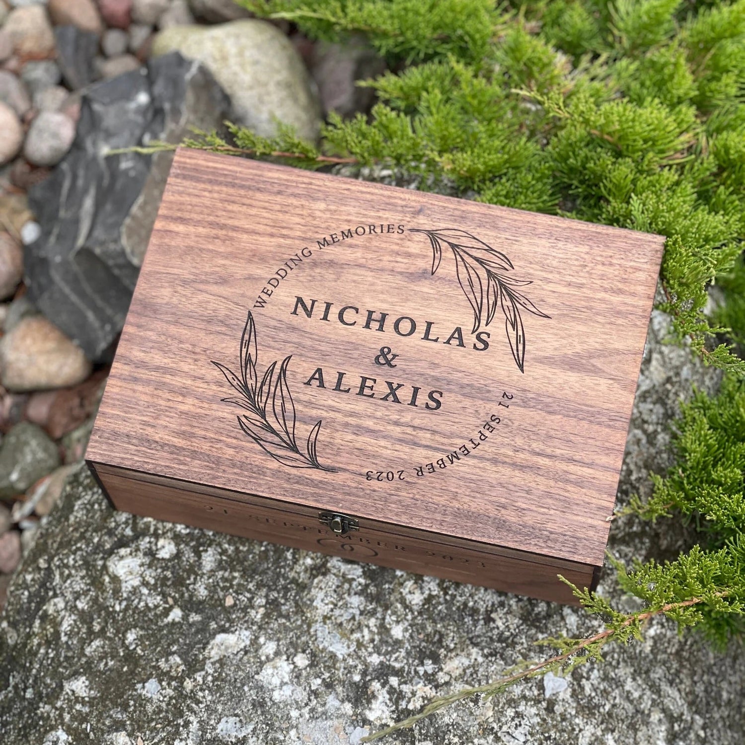 Wedding Card Box β Personalized Wood