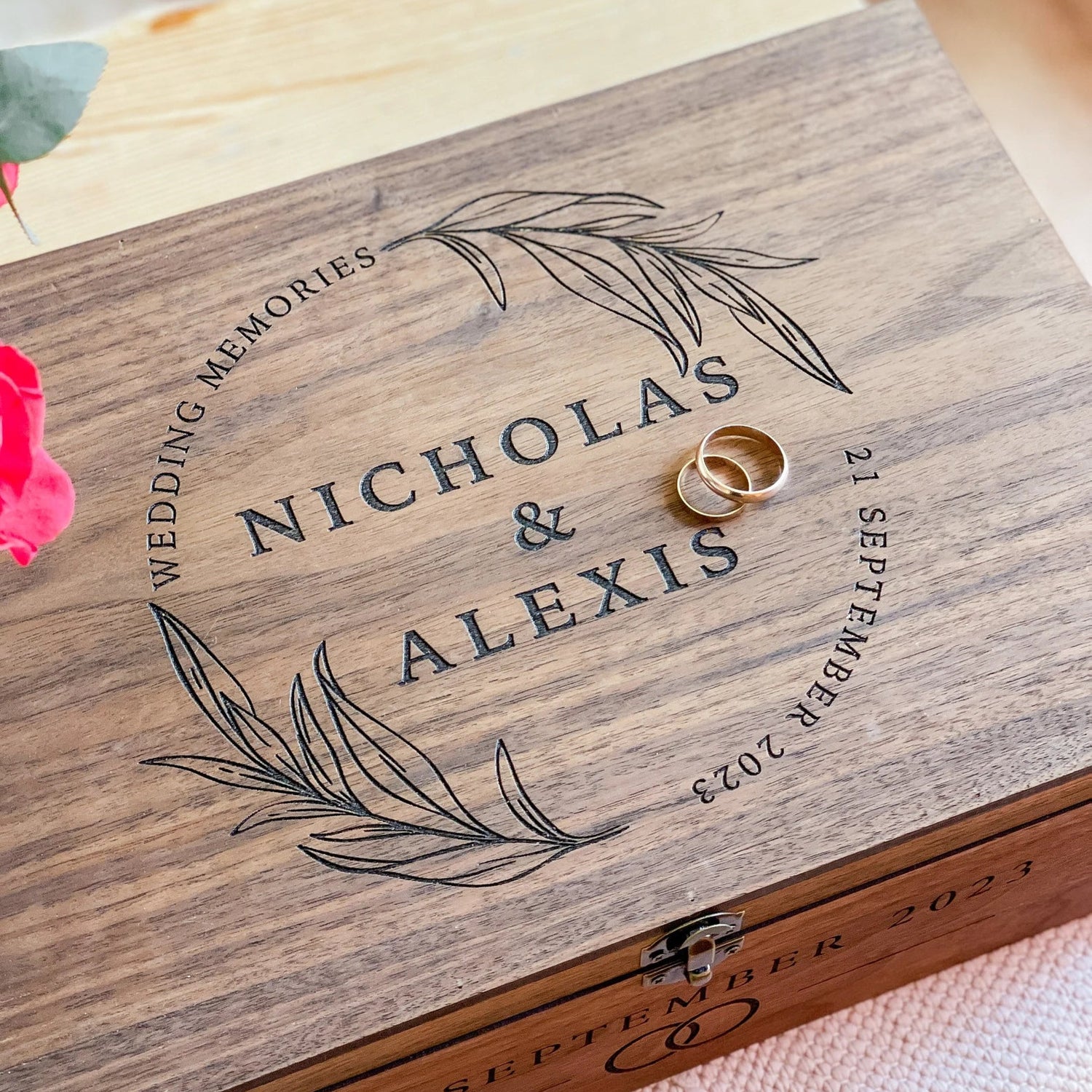 Wedding Card Box β Personalized Wood