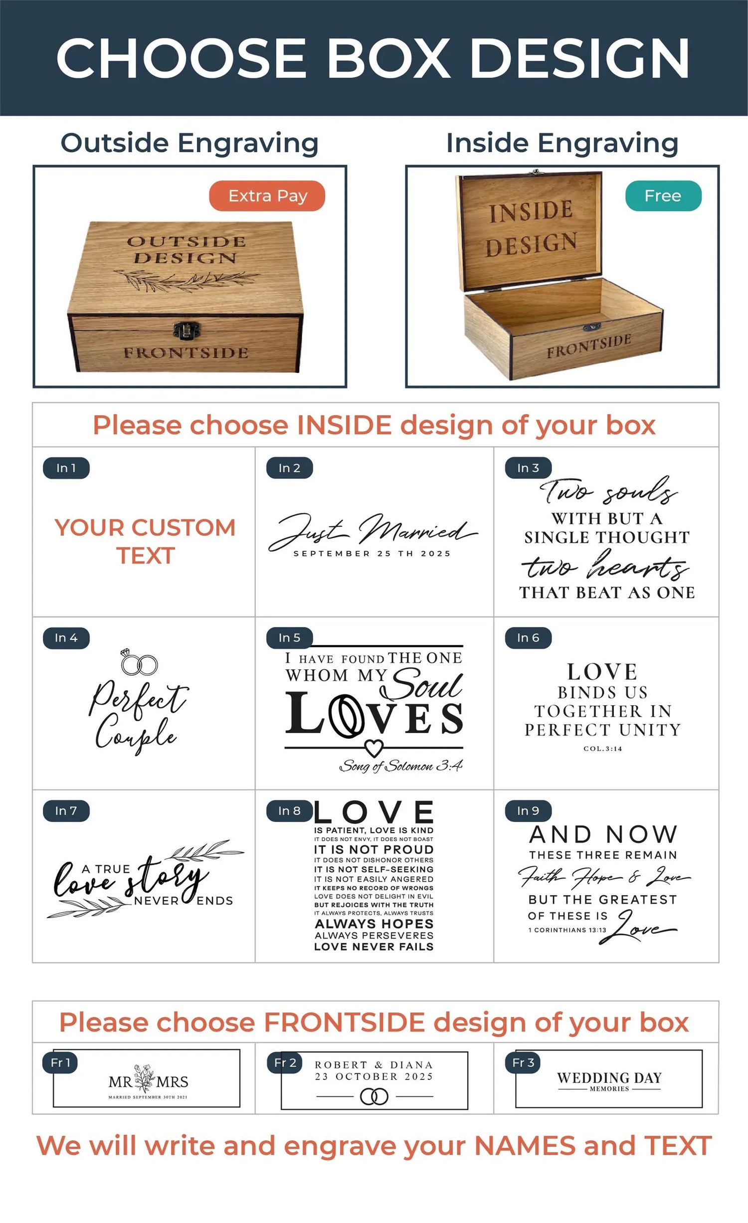 Wedding Card Box β Personalized Wood
