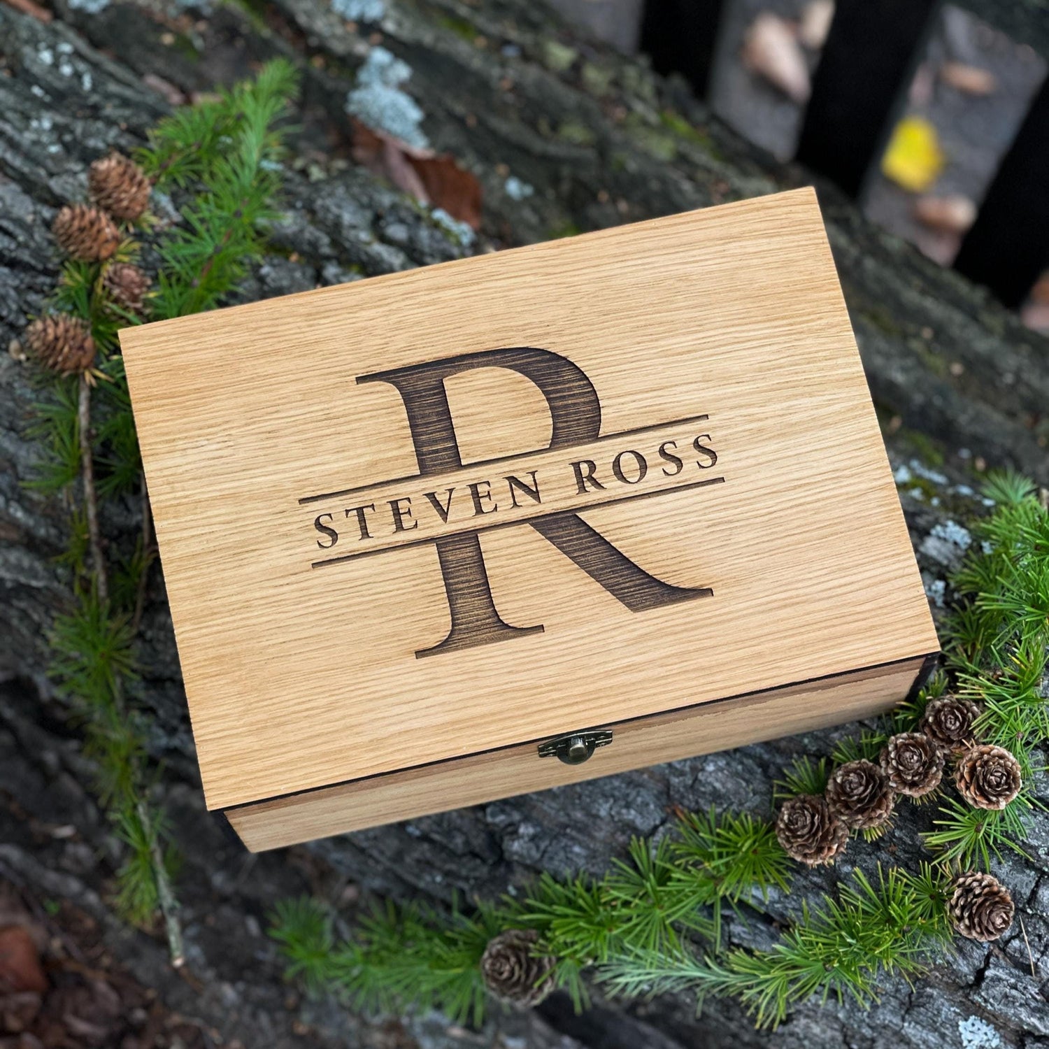 Personalized Wooden Valentines Gift Box World of Memories