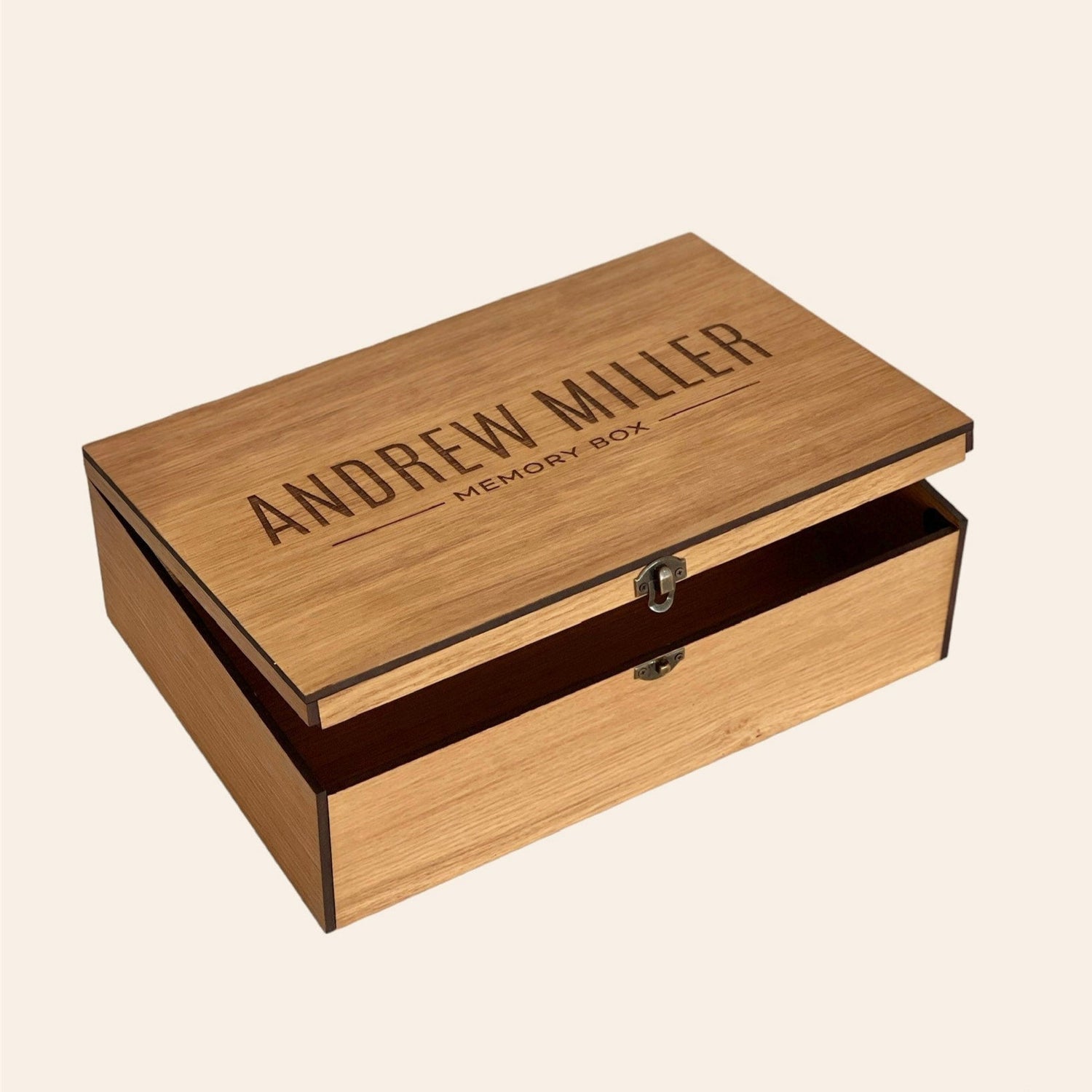 Personalized wooden name box for memories, keepsake - Christmas gift, present for Him, Boyfriend, Boy, Guy, Groomsmen, Friend for Birthday