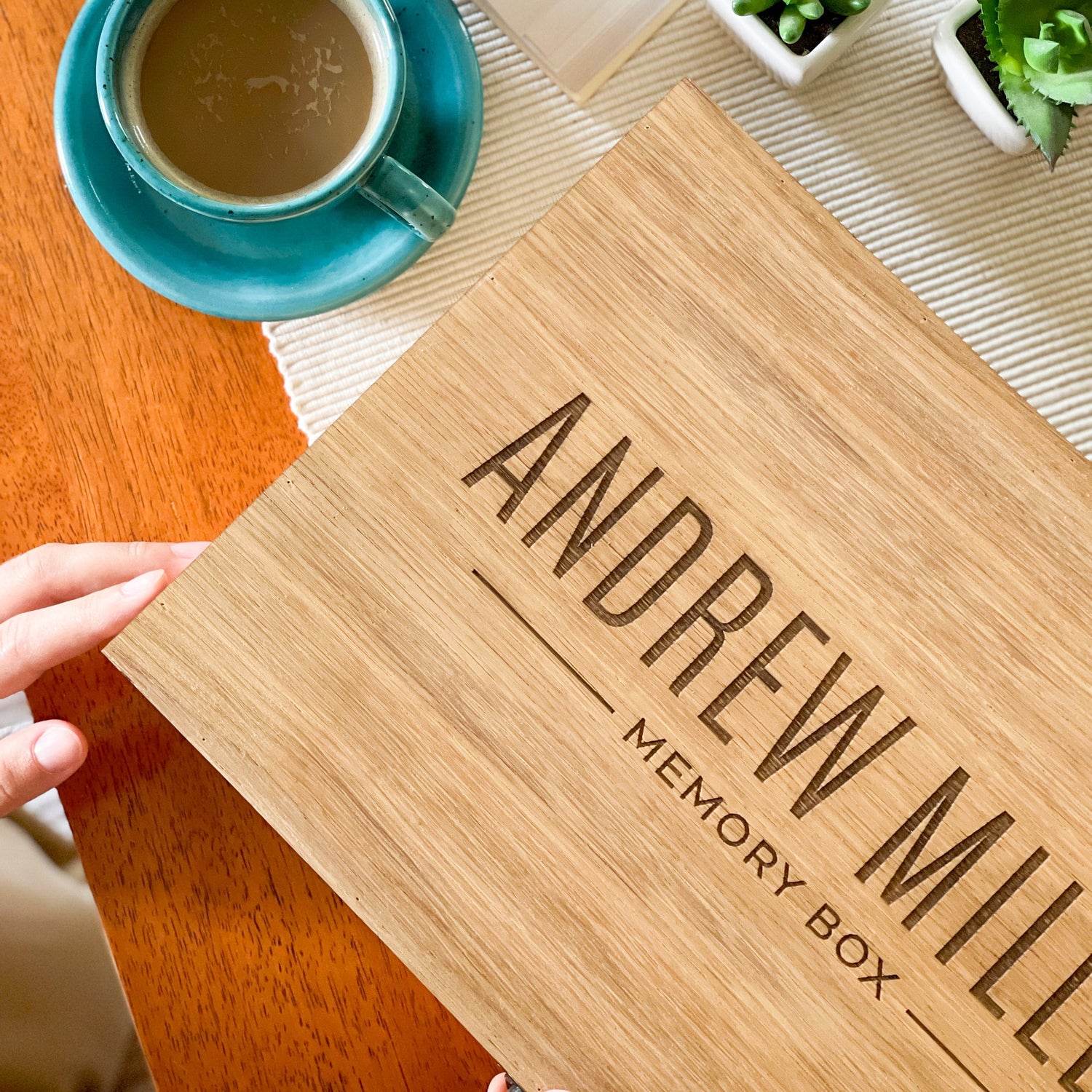 Personalized wooden name box for memories, keepsake - Christmas gift, present for Him, Boyfriend, Boy, Guy, Groomsmen, Friend for Birthday